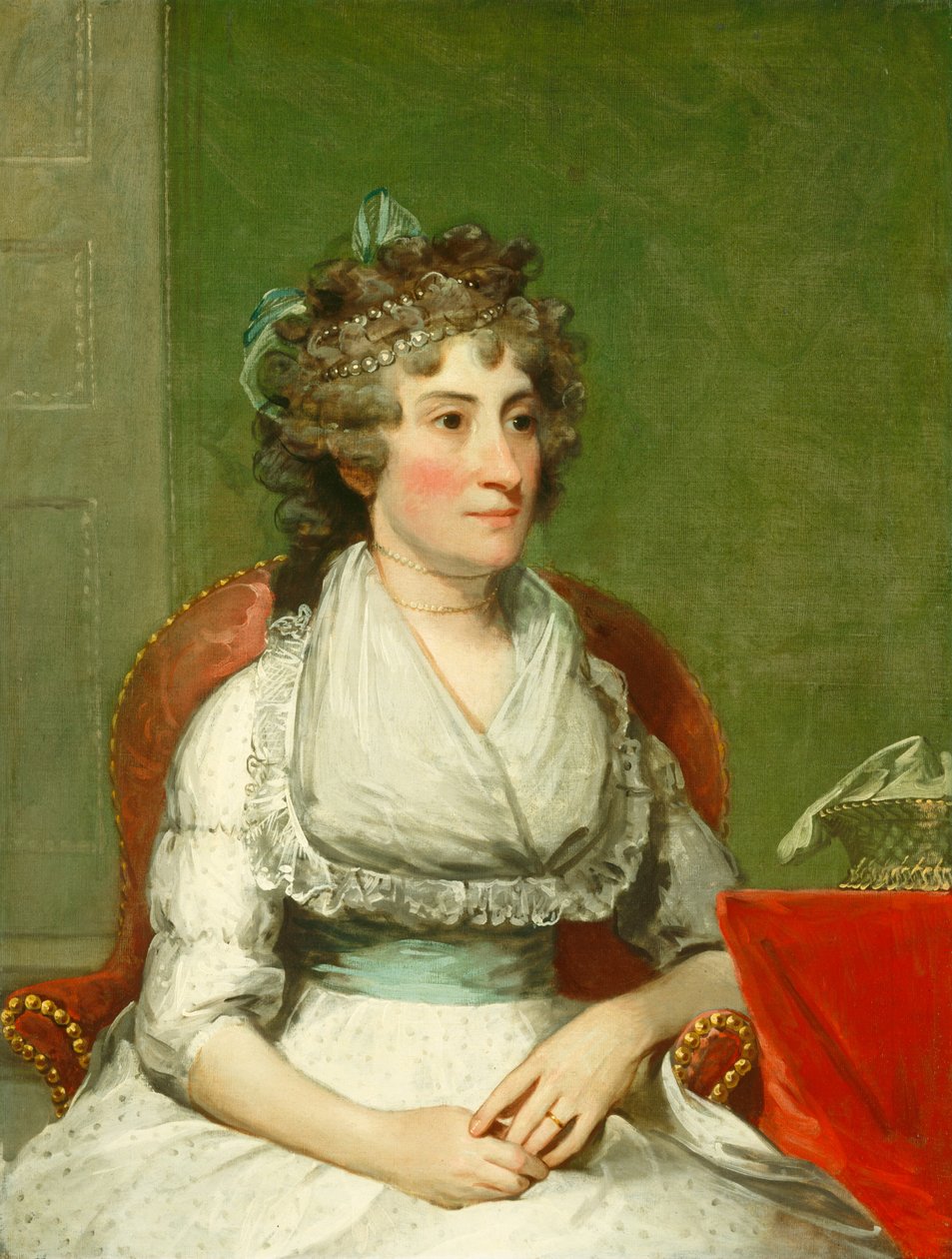 Catherine Yates Pollock (Mrs George Pollock) av Gilbert Stuart