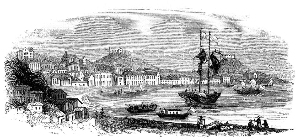 Utsikt över Macao, 1847 av Giles