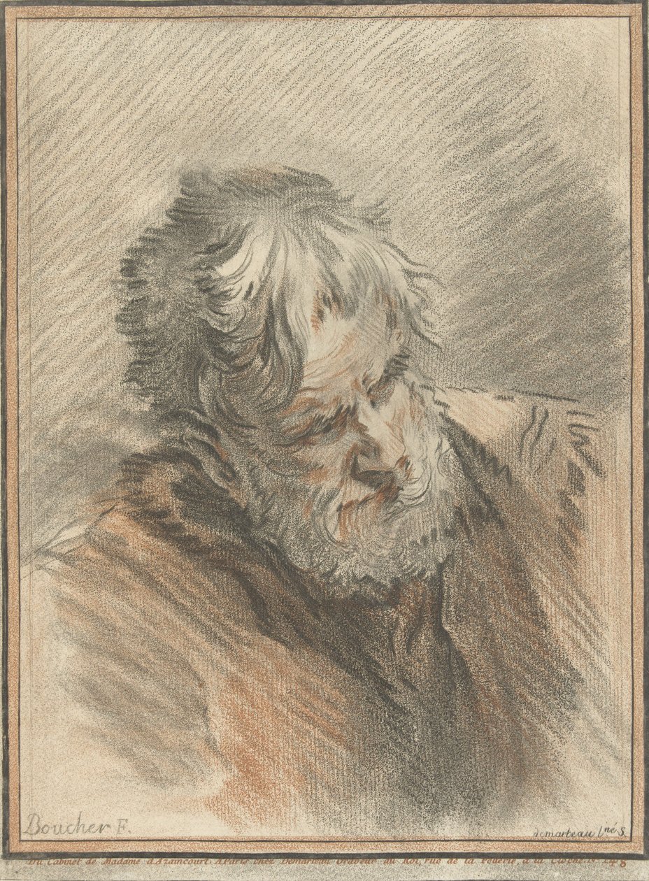 Huvudet av en gammal man av Gilles Demarteau