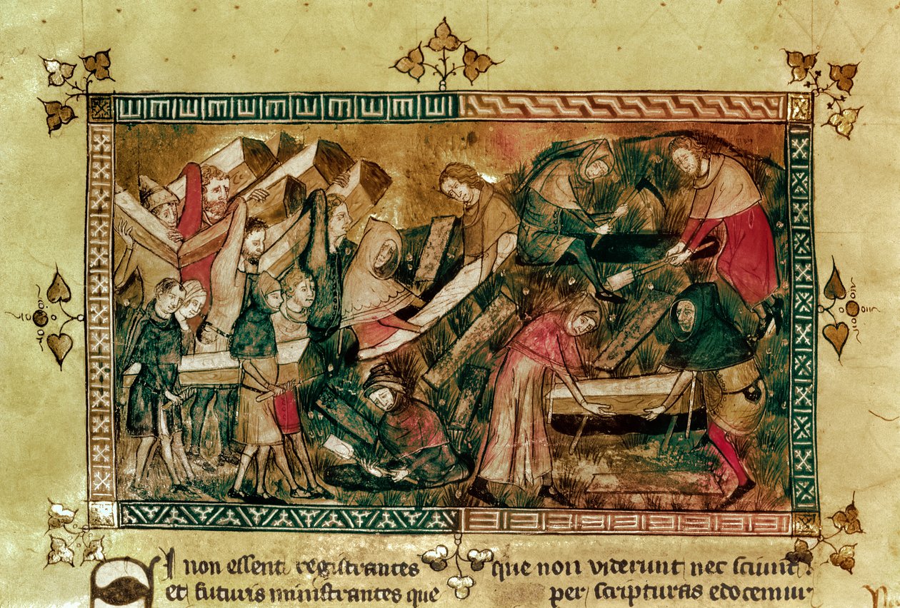 digerdöden i Tournai, 1349 (se även 33793) av Gilles Le Muisit