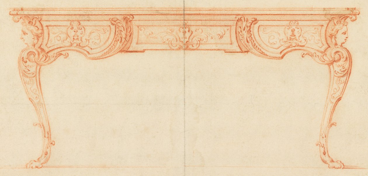 Elevation-of-a-Writing-Desk cropped av Gilles Marie Oppenord