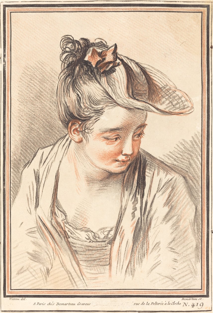 Chef för en ung kvinna, 1773. av Gilles Demarteau