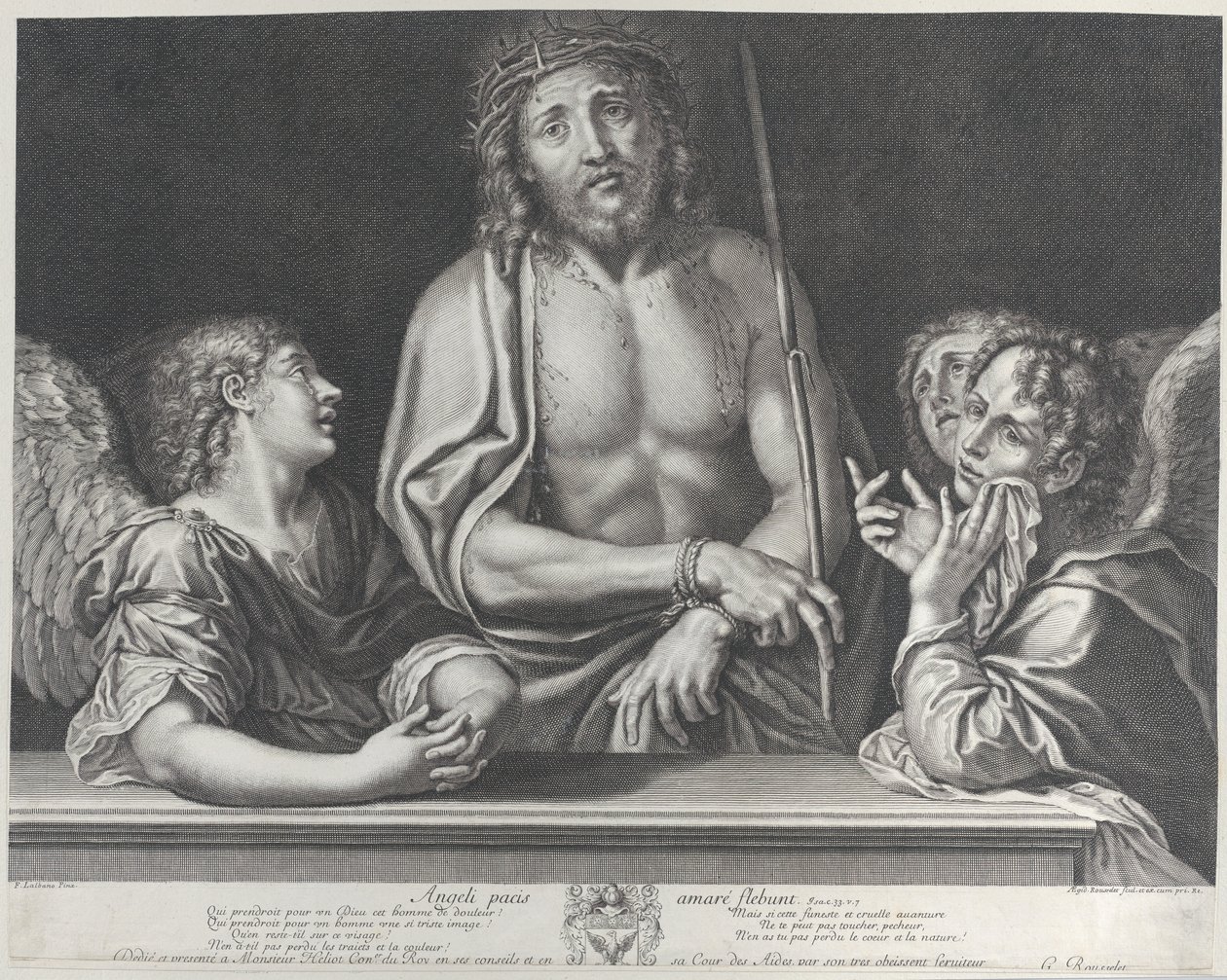 Ecce Homo med tre änglar, 1634-86. av Gilles Rousselet
