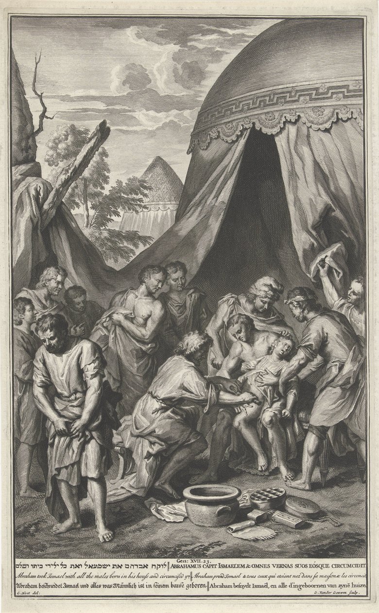 Omskärelse av Ismael av Gilliam van der Gouwen