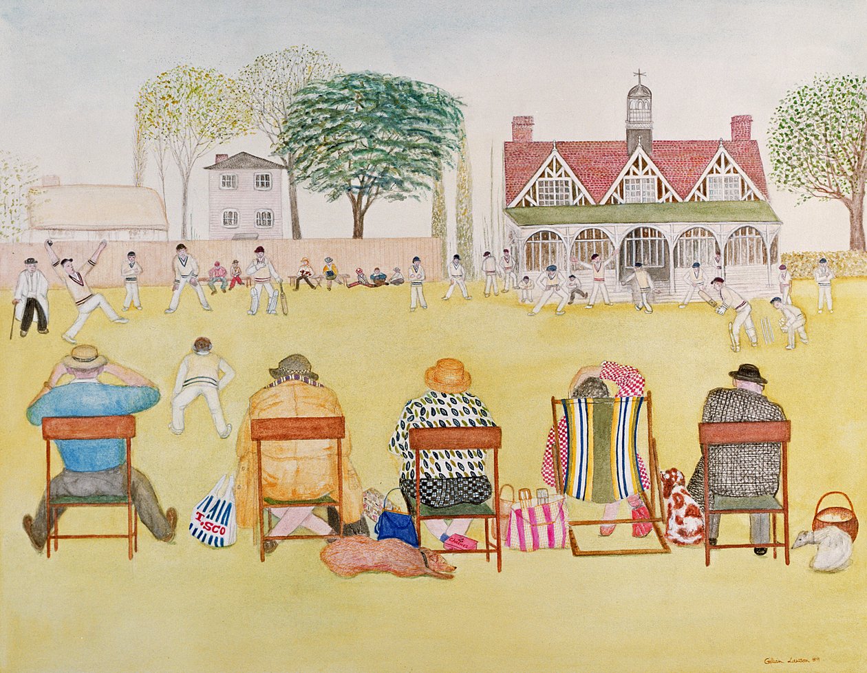 Cricketmatchen, 1989 av Gillian Lawson