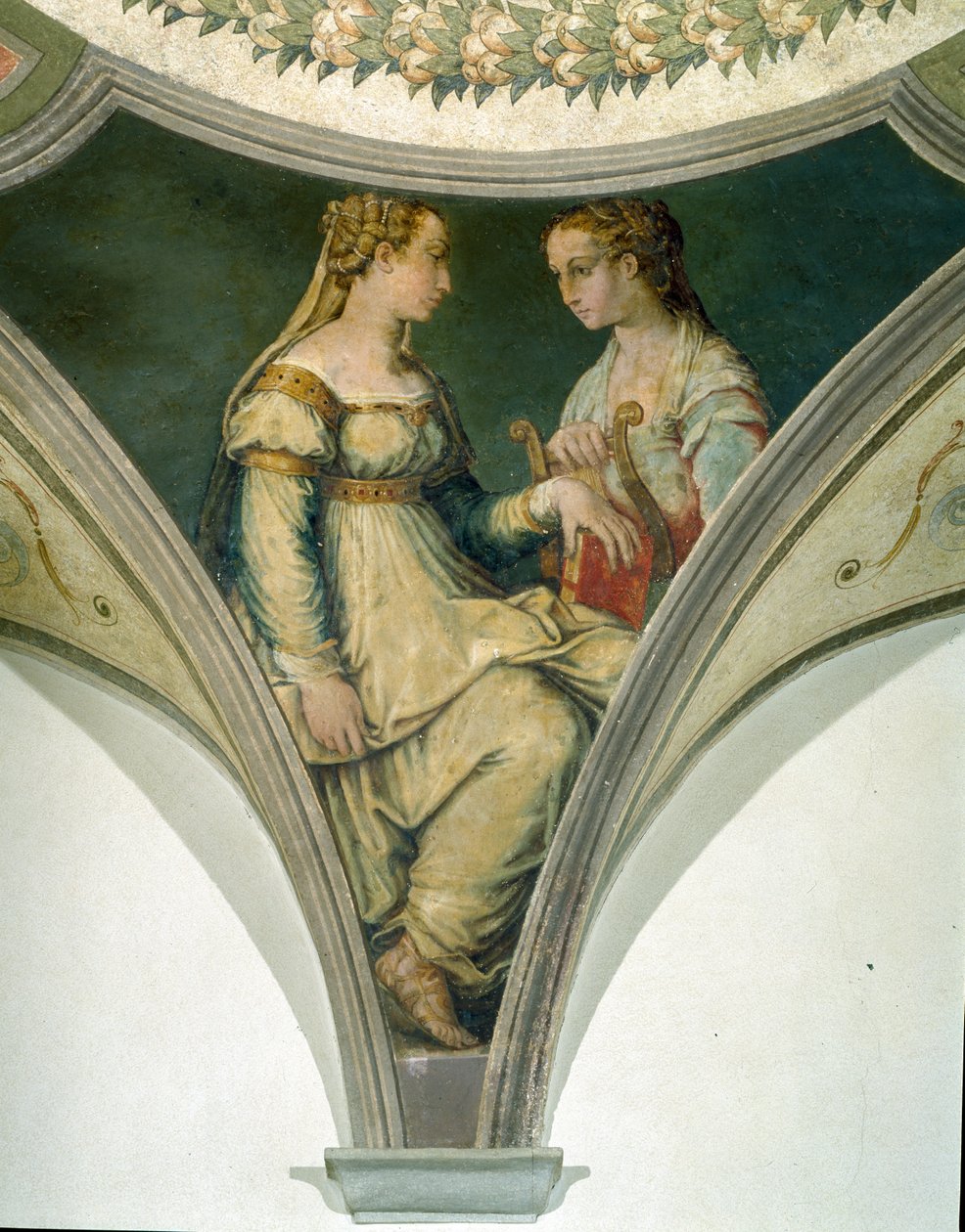 Muser, Apollons kammare och muserna av Giorgio Vasari