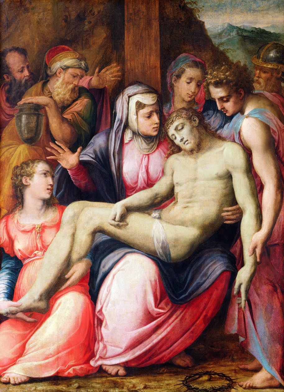 The Deposition, c.1540 (tempera på panel) av Giorgio Vasari