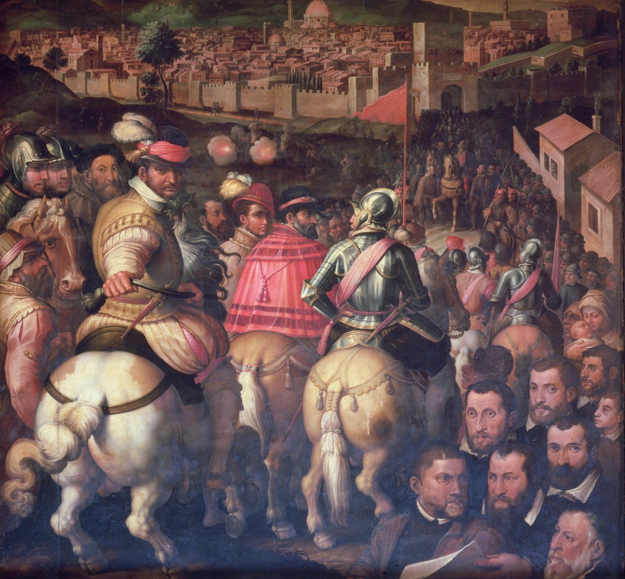 Triumfen efter kriget med Siena från taket på Salone dei Cinquecento, 1565 (panel) av Giorgio Vasari
