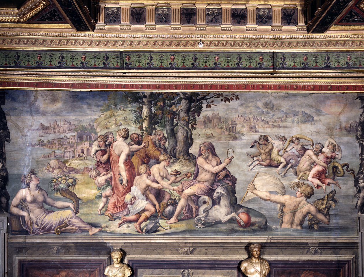 De första frukterna från jorden offrade till Saturnus av Giorgio Vasari