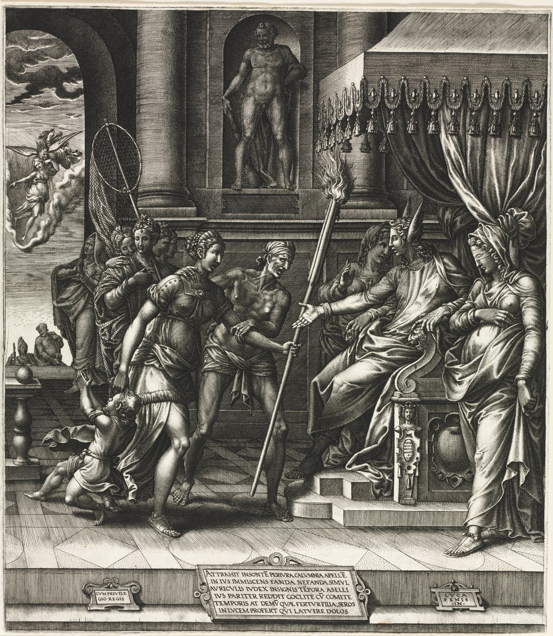 Förolämpningen av Apelles, 1560. av Giorgio Ghisi