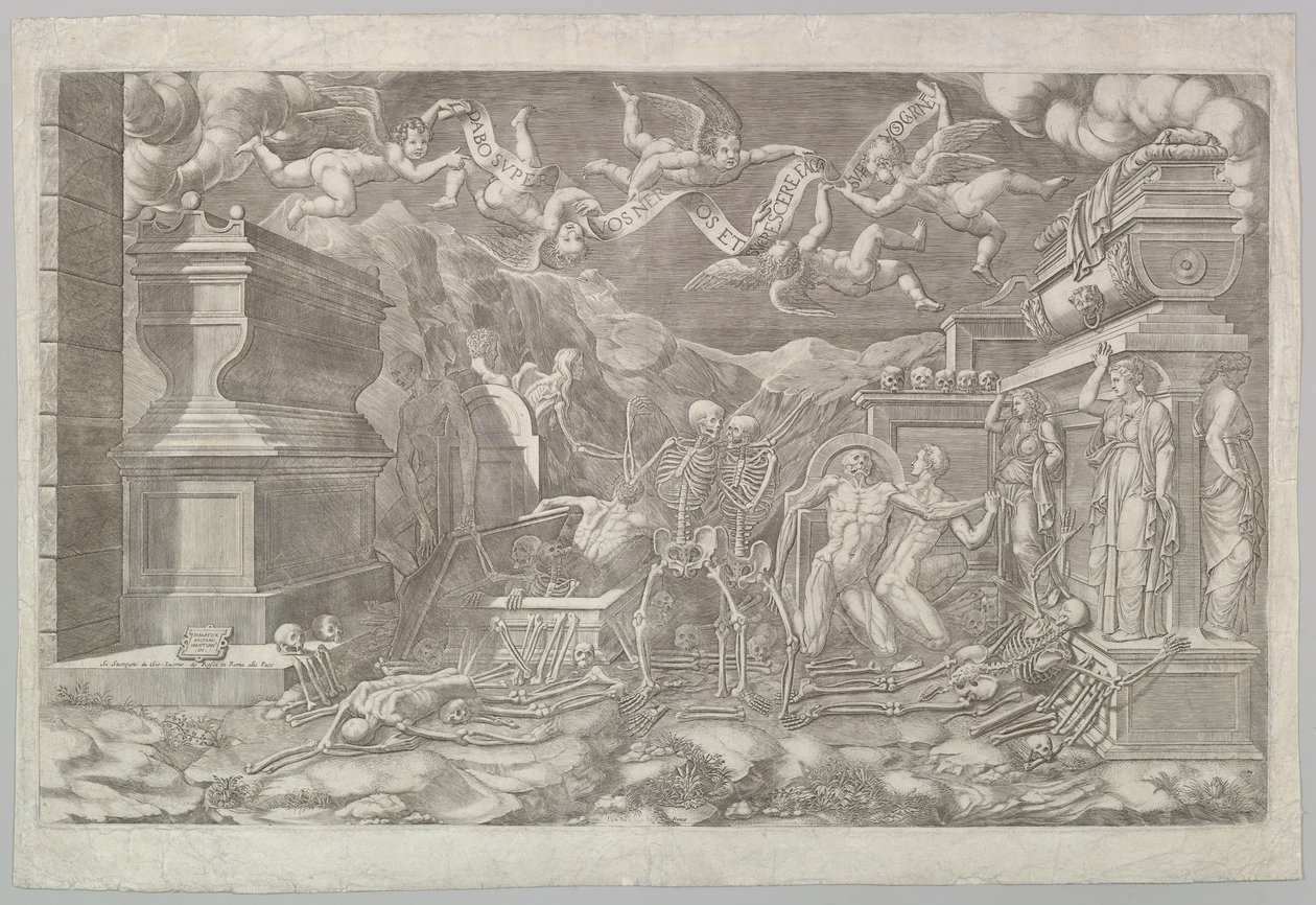 Hesekiels syn, 1554. av Giorgio Ghisi