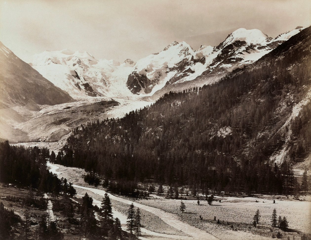 Vy över en glaciär i Schweiz av Giorgio Sommer