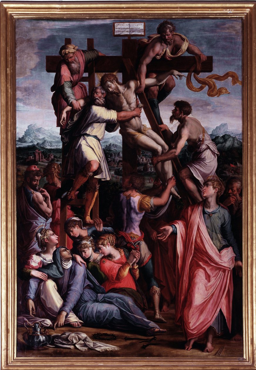 Avsättning (olja på duk av Giorgio Vasari