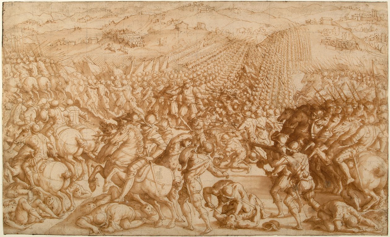 Slaget vid Marciano, 1570-talet av Giorgio Vasari
