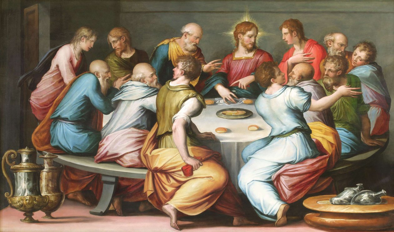 Den sista måltiden, ca 1540. av Giorgio Vasari