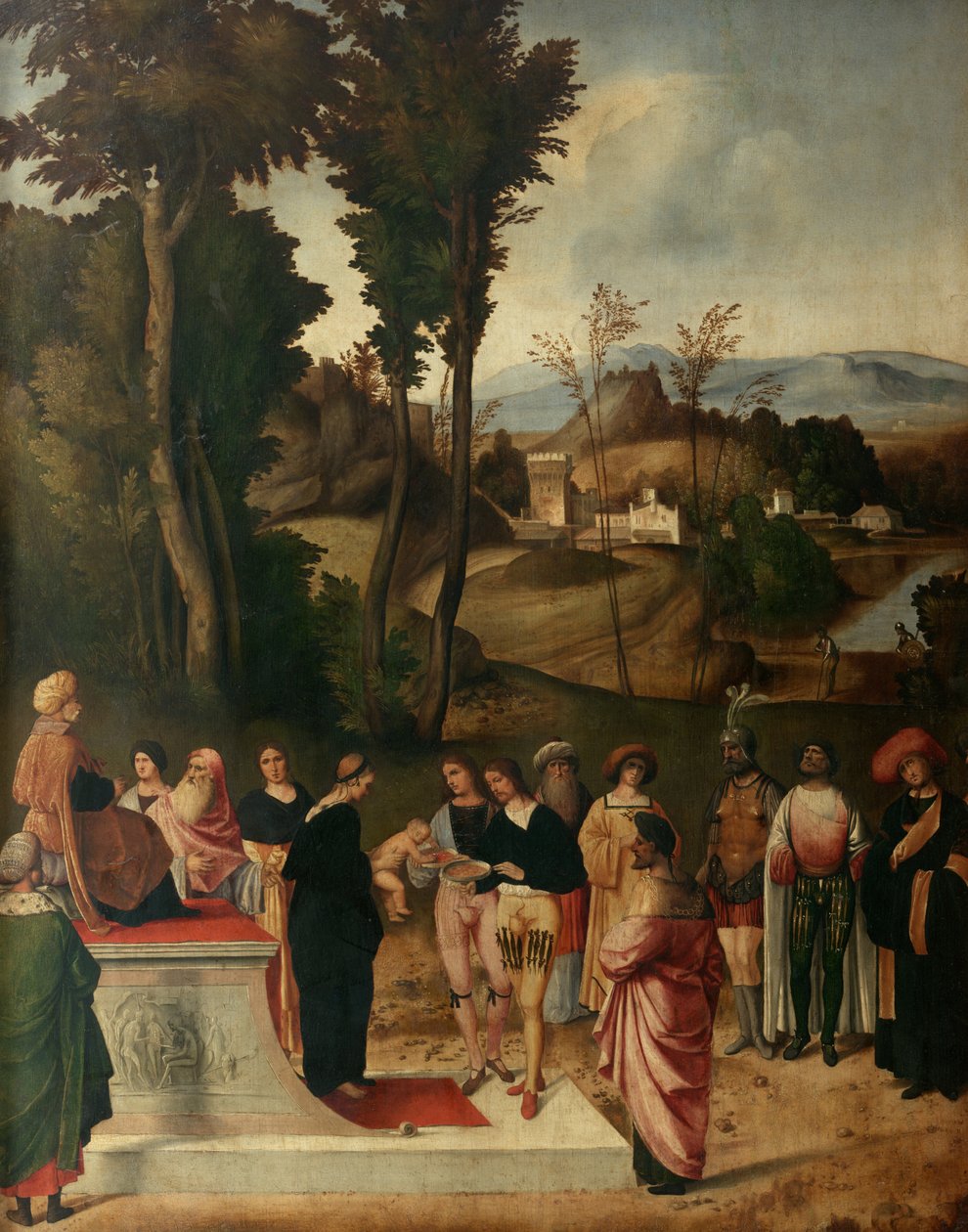 Moses i eldtestet av Giorgione da Castelfranco