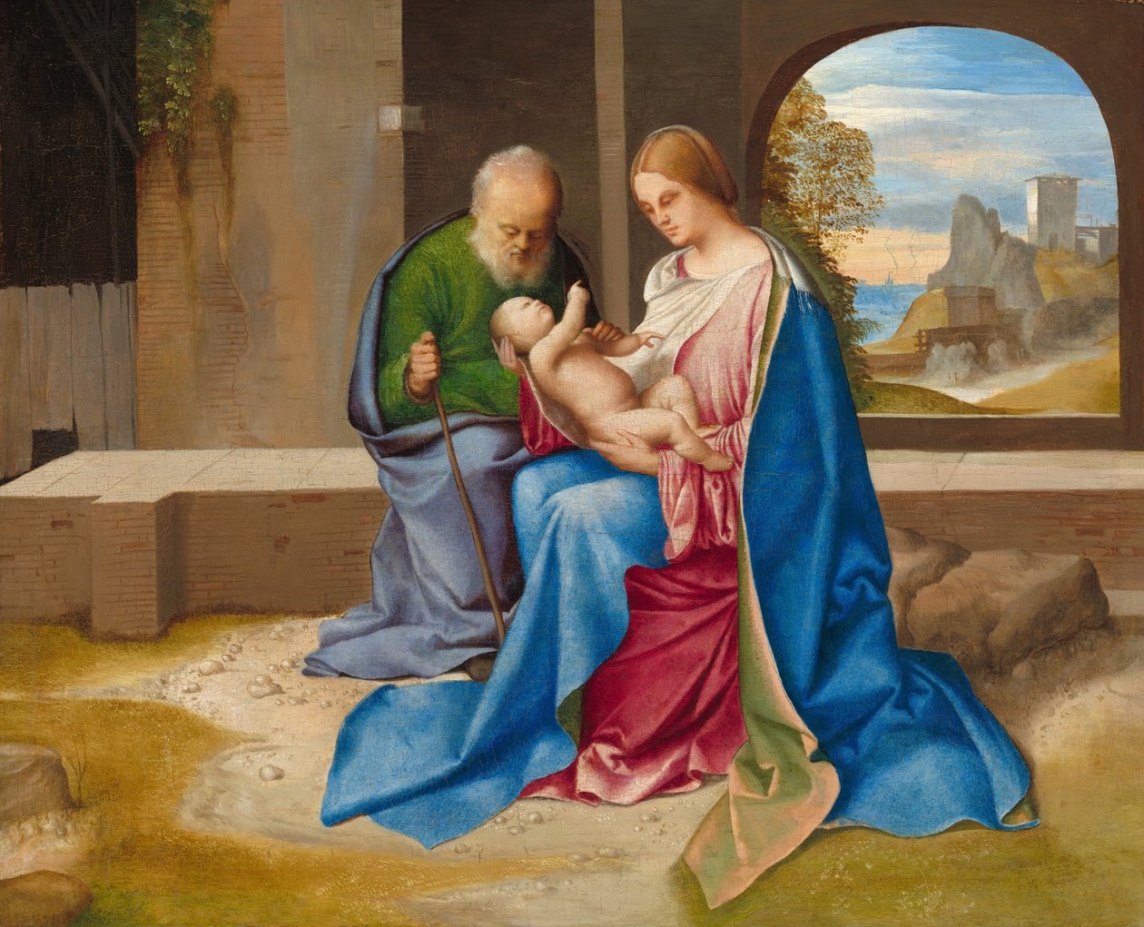 Den heliga familjen, förmodligen ca. 1500. av Giorgione