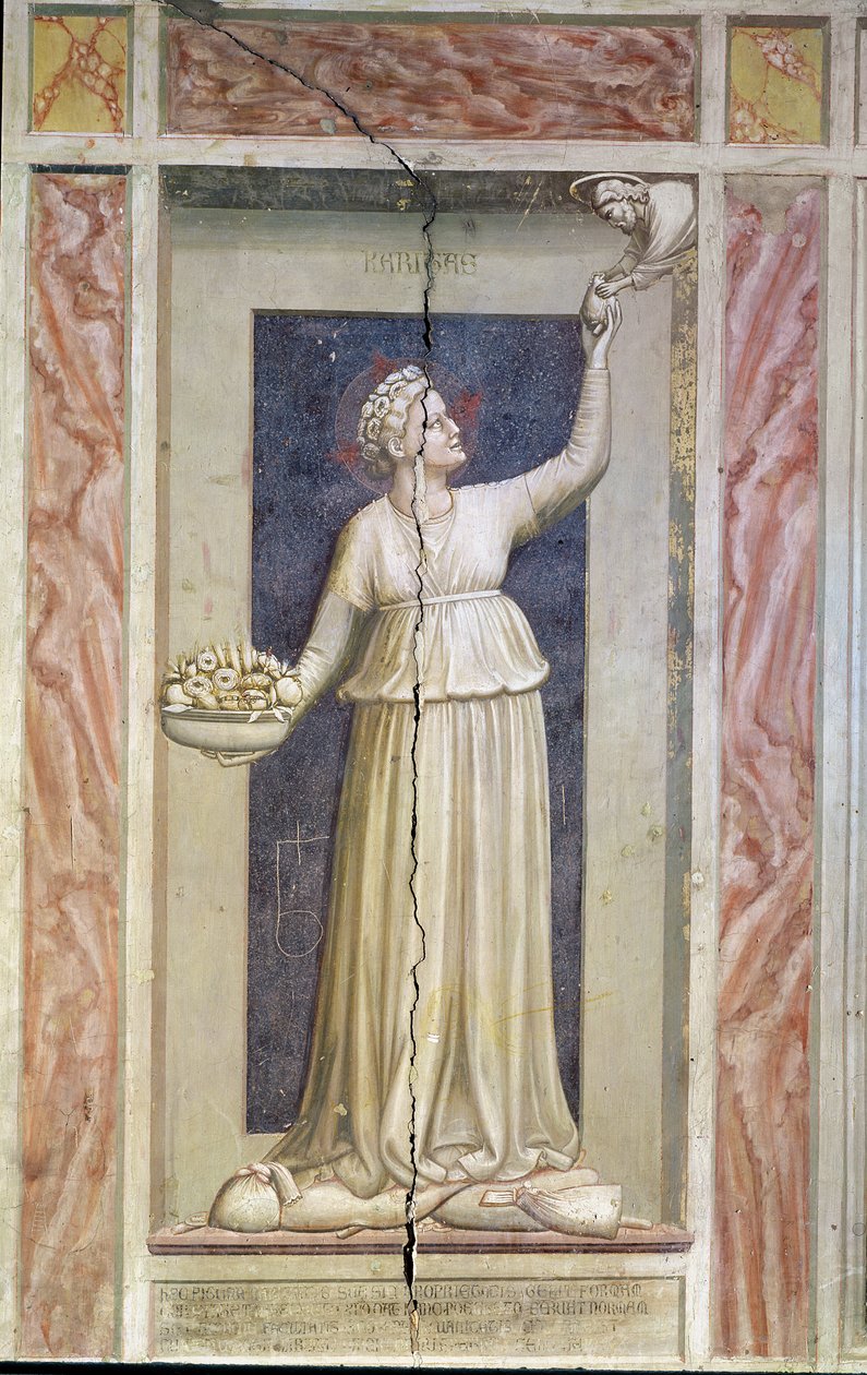 Välgörenhet, ca 1305 av Giotto di Bondone