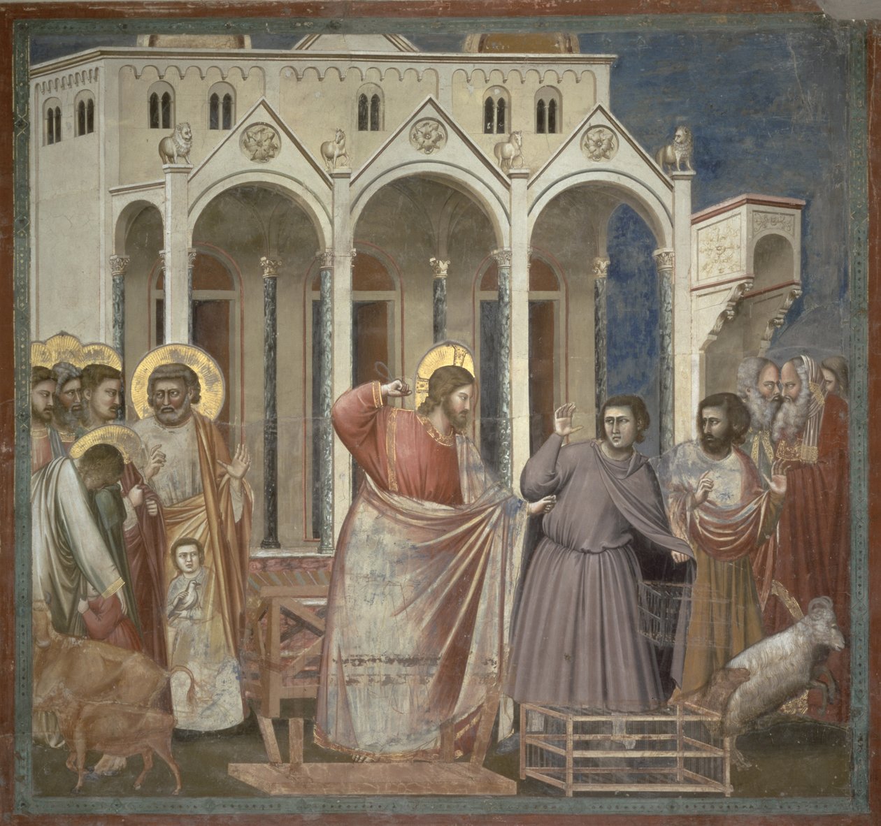 The Cleansing of the Temple, c.1305 av Giotto di Bondone