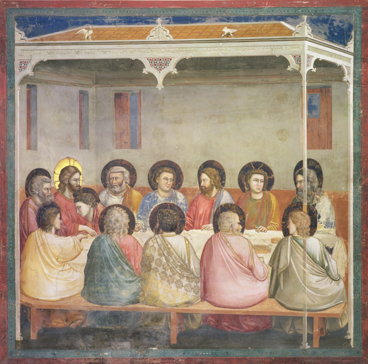 Den sista måltiden, c.1305 av Giotto di Bondone