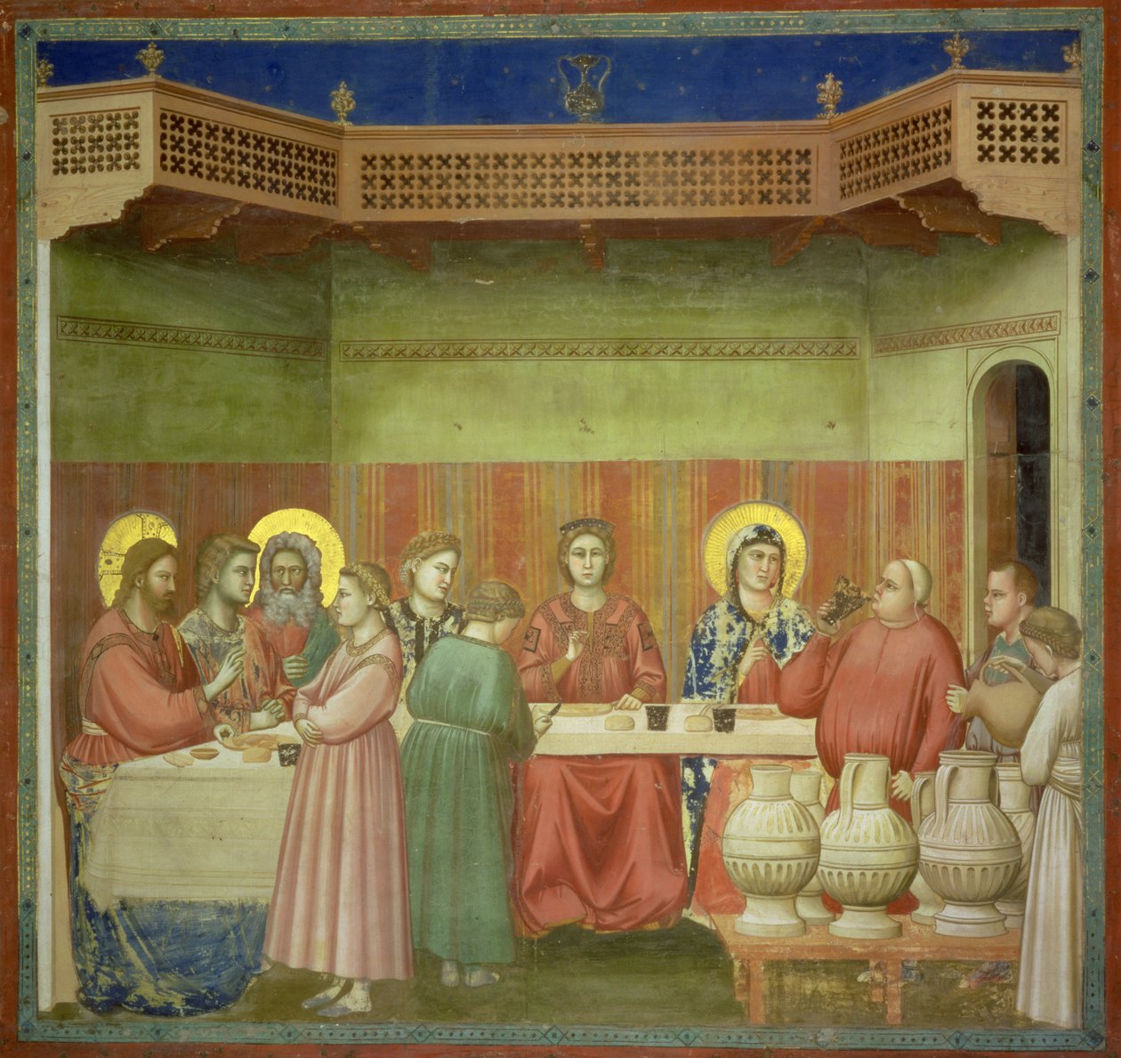 Bröllopsfesten i Kana, ca 1305 (för detaljer se 102732) av Giotto di Bondone