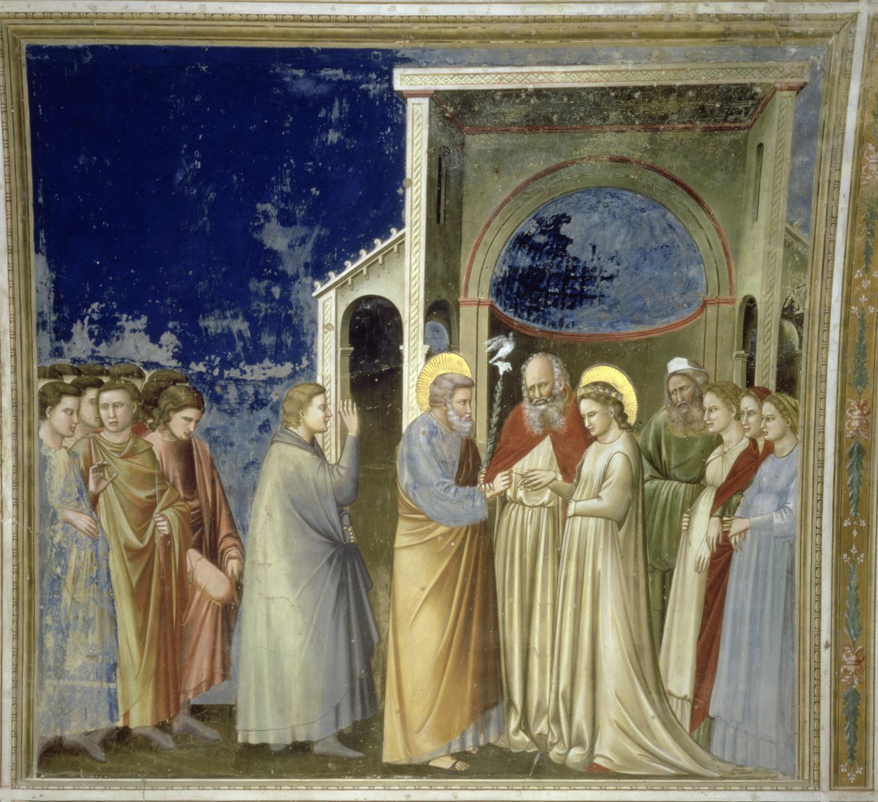 Jungfruns bröllop, c.1305 av Giotto di Bondone