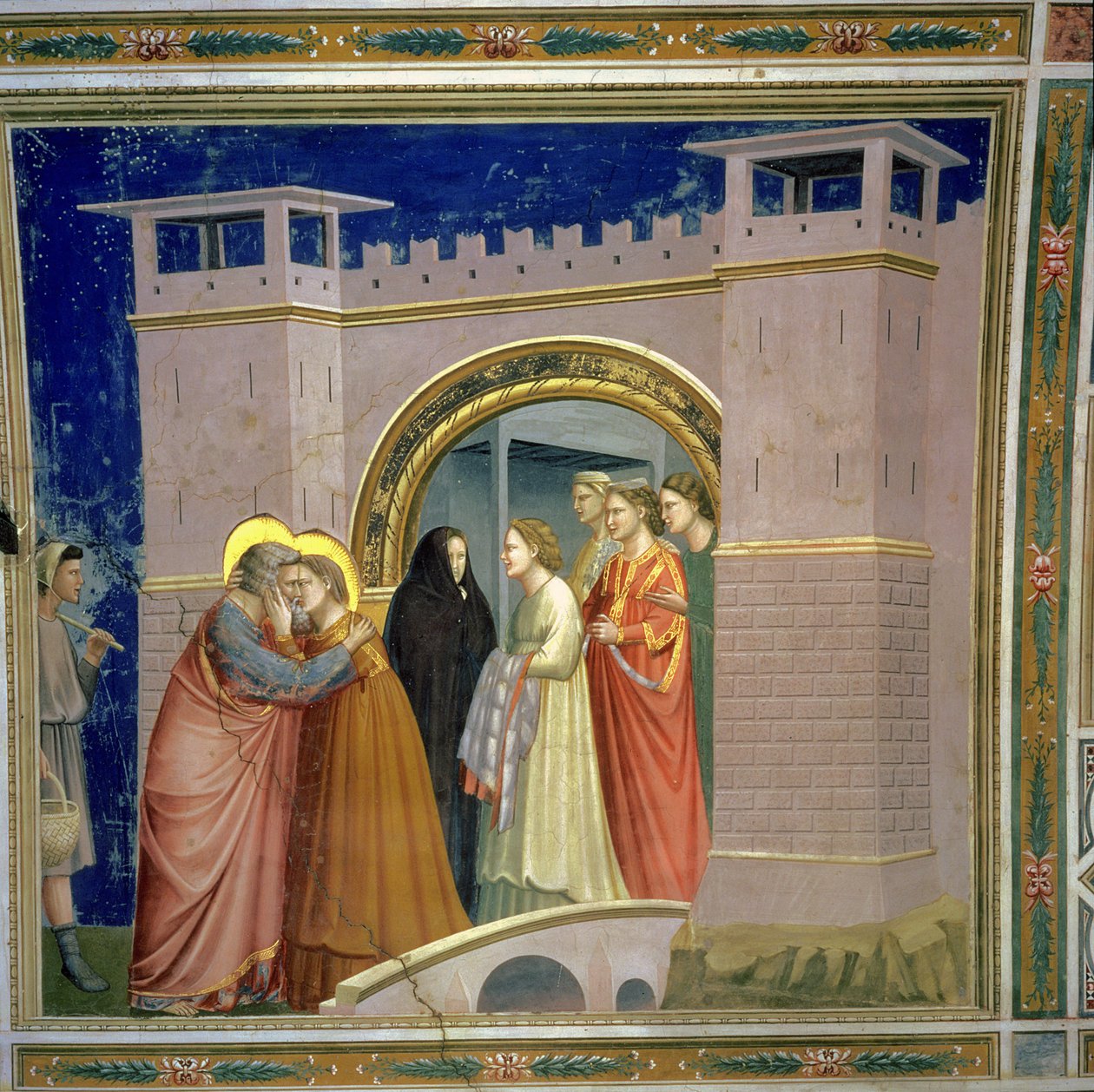 Mötet vid den gyllene porten, ca 1305 Porten i Jerusalem, ca 1305 av Giotto di Bondone