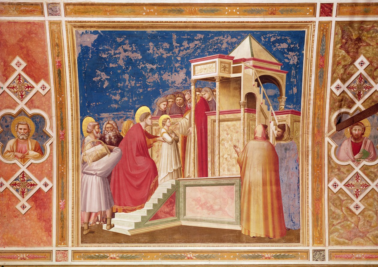 Presentationen av jungfrun vid templet, c.1305 av Giotto di Bondone