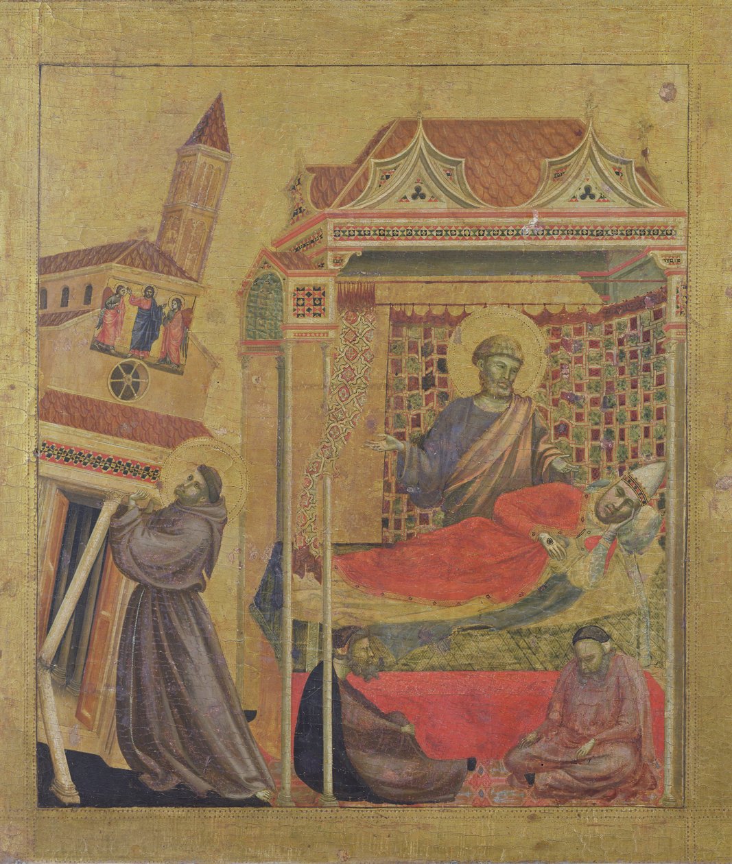 The Vision of Pope Innocentius III, ca 1295-1300 (tempera på panel) av Giotto di Bondone