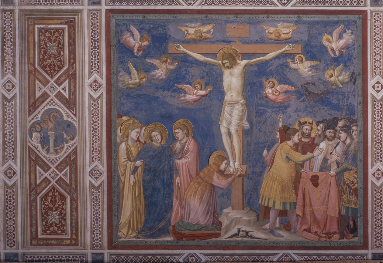 Korsfästelse (Crocifissione), av Giotto av Giotto (c.1266 1337)