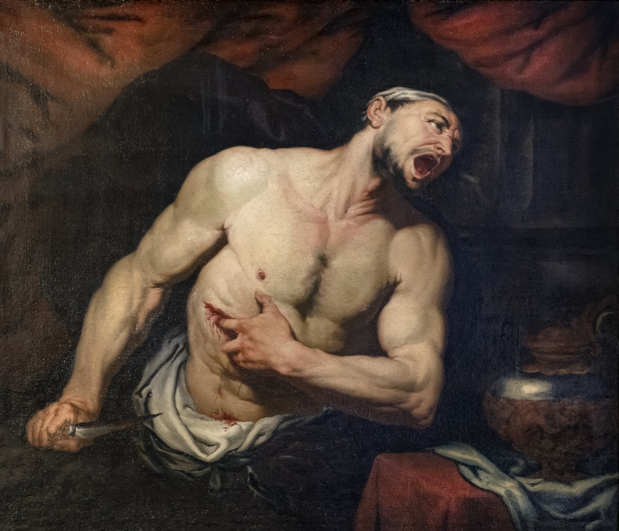 Catos självmord av Giovan Battista Langetti