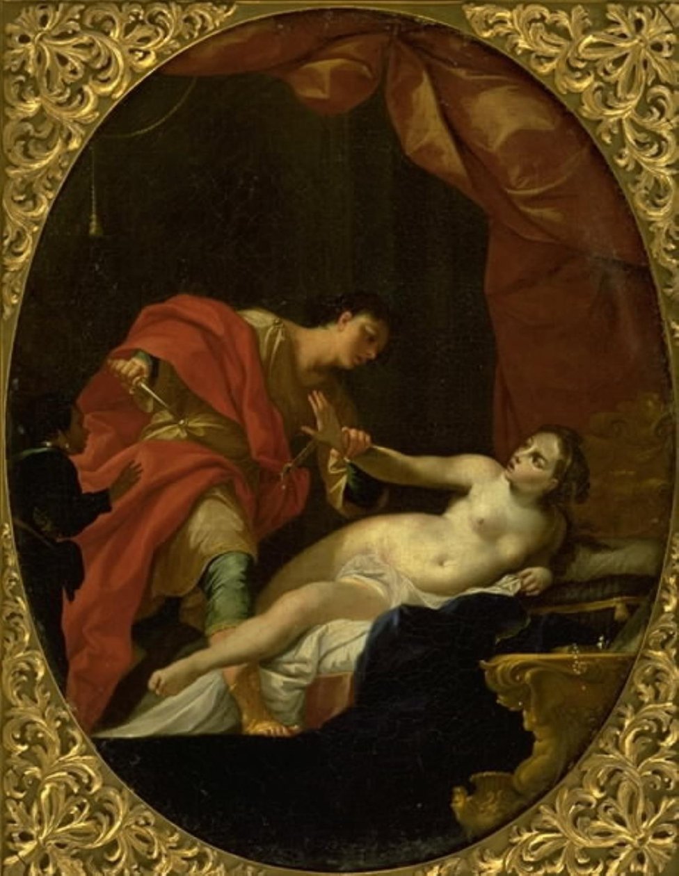 Tarquin hotar Lucretia av Giovan Gioseffo dal Sole