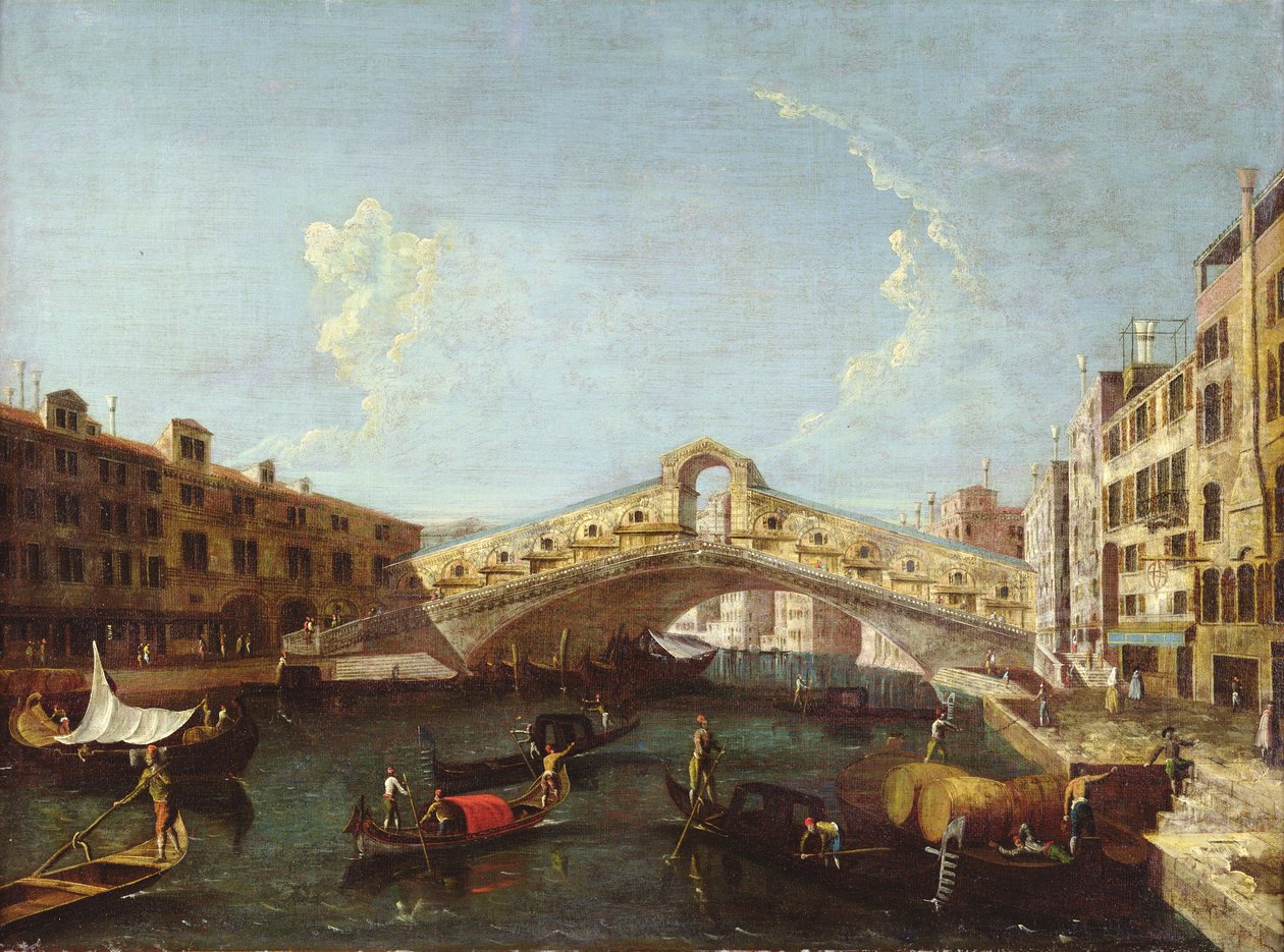 Rialto i Venedig av Giovanni Antonio Canal