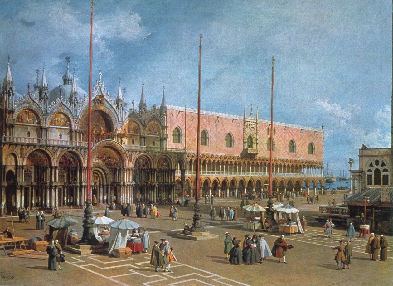 Venice - The Square of St. Mark av Giovanni Antonio Canal