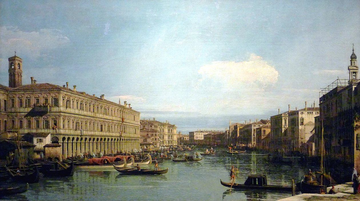 View of the Grand Canal av Giovanni Antonio Canal