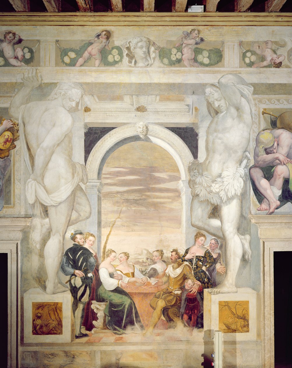 The Game of Cards swed av Giovanni Antonio Fasolo