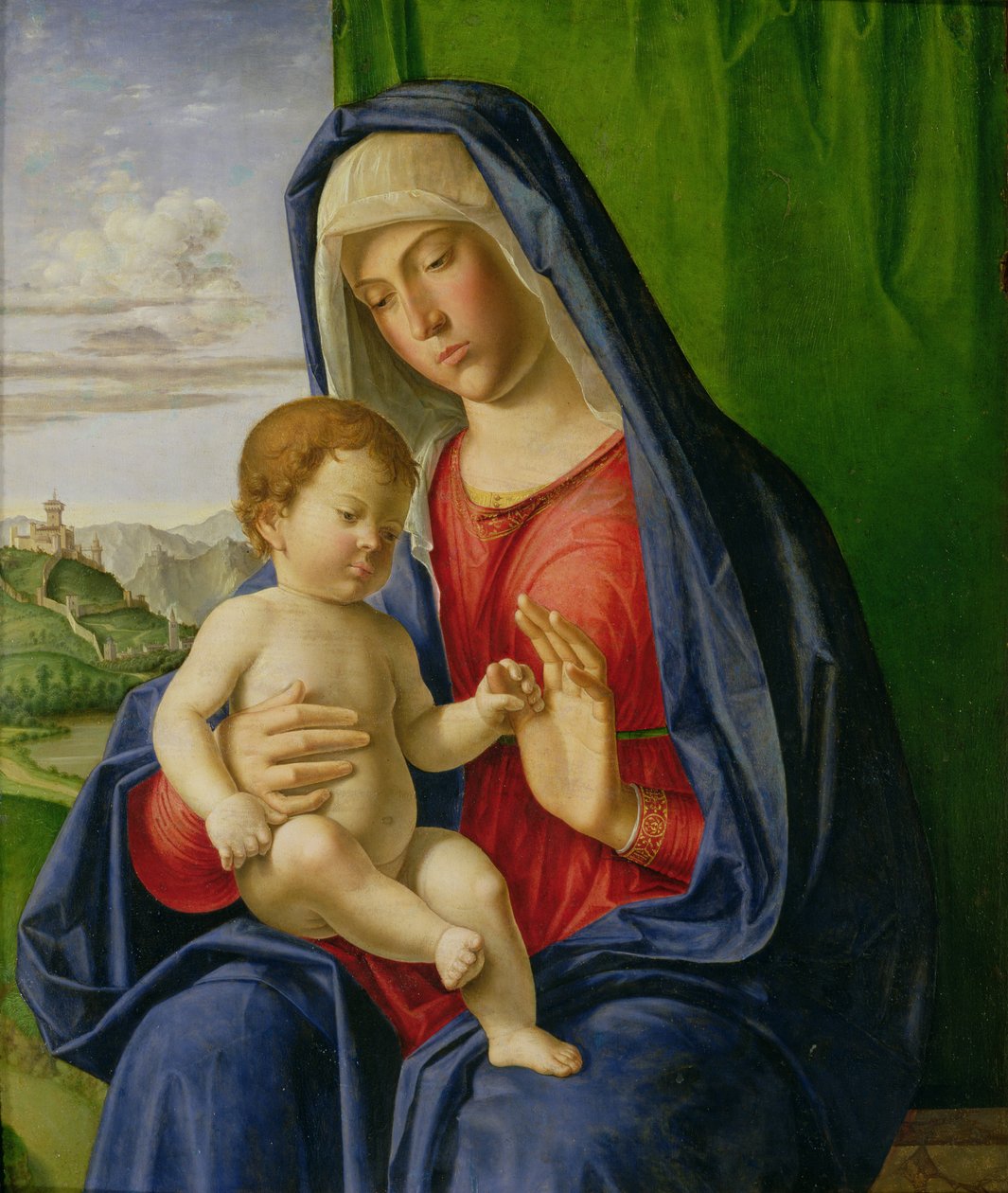 Madonna med barn, 1490-talet av Giovanni Battista Cima da Conegliano