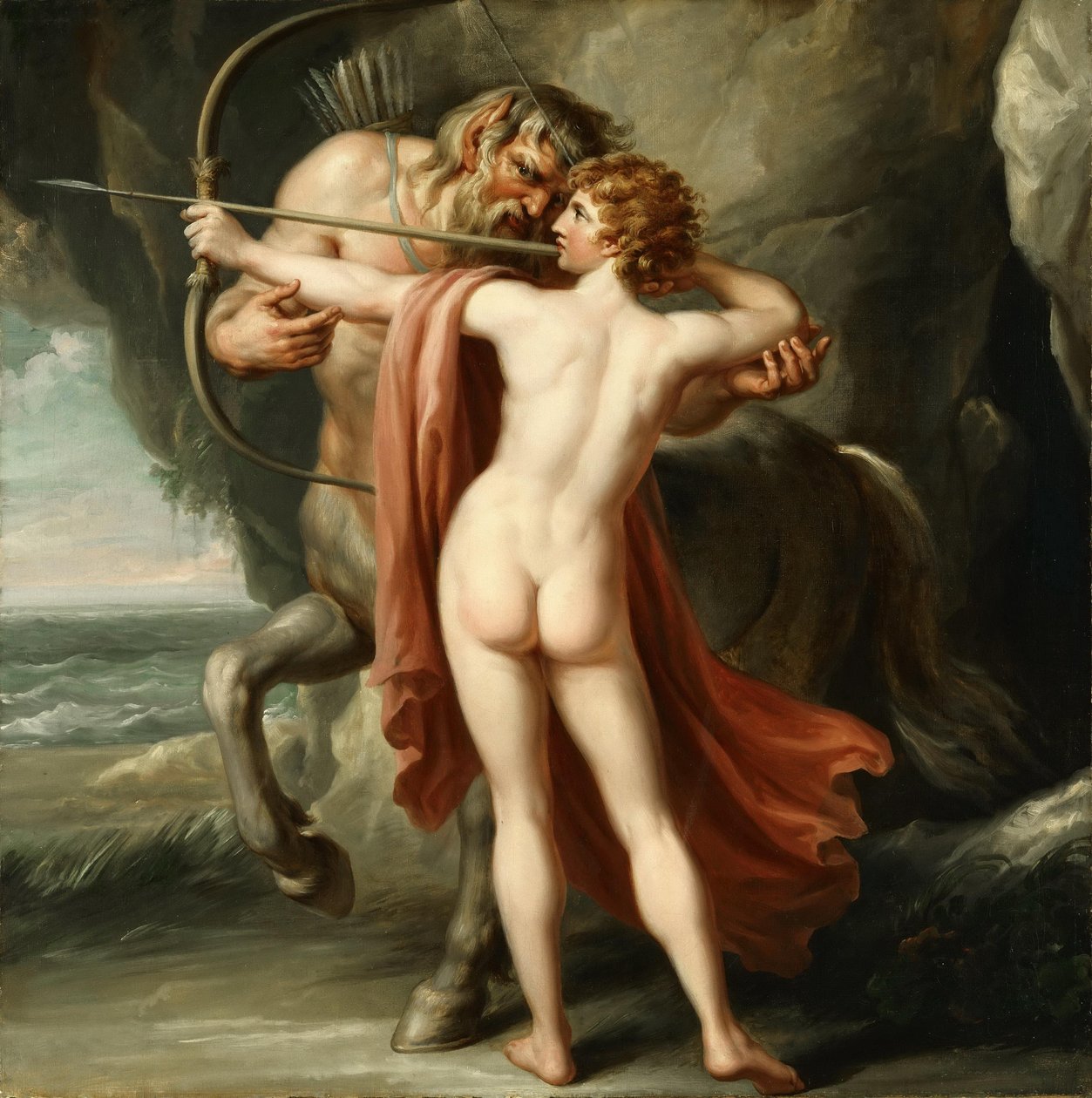 Chiron instruerar Achilles i rosetten av Giovanni Battista Cipriani