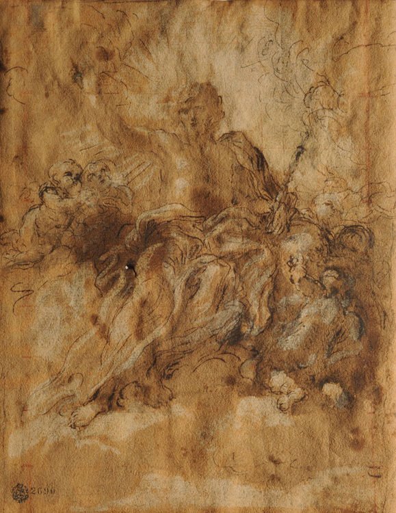 Christ in Glory with the Angels av Giovanni Battista Gaulli
