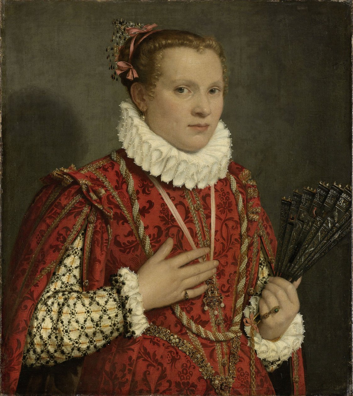 Porträtt av en ung kvinna, 1560-78 av Giovanni Battista Moroni