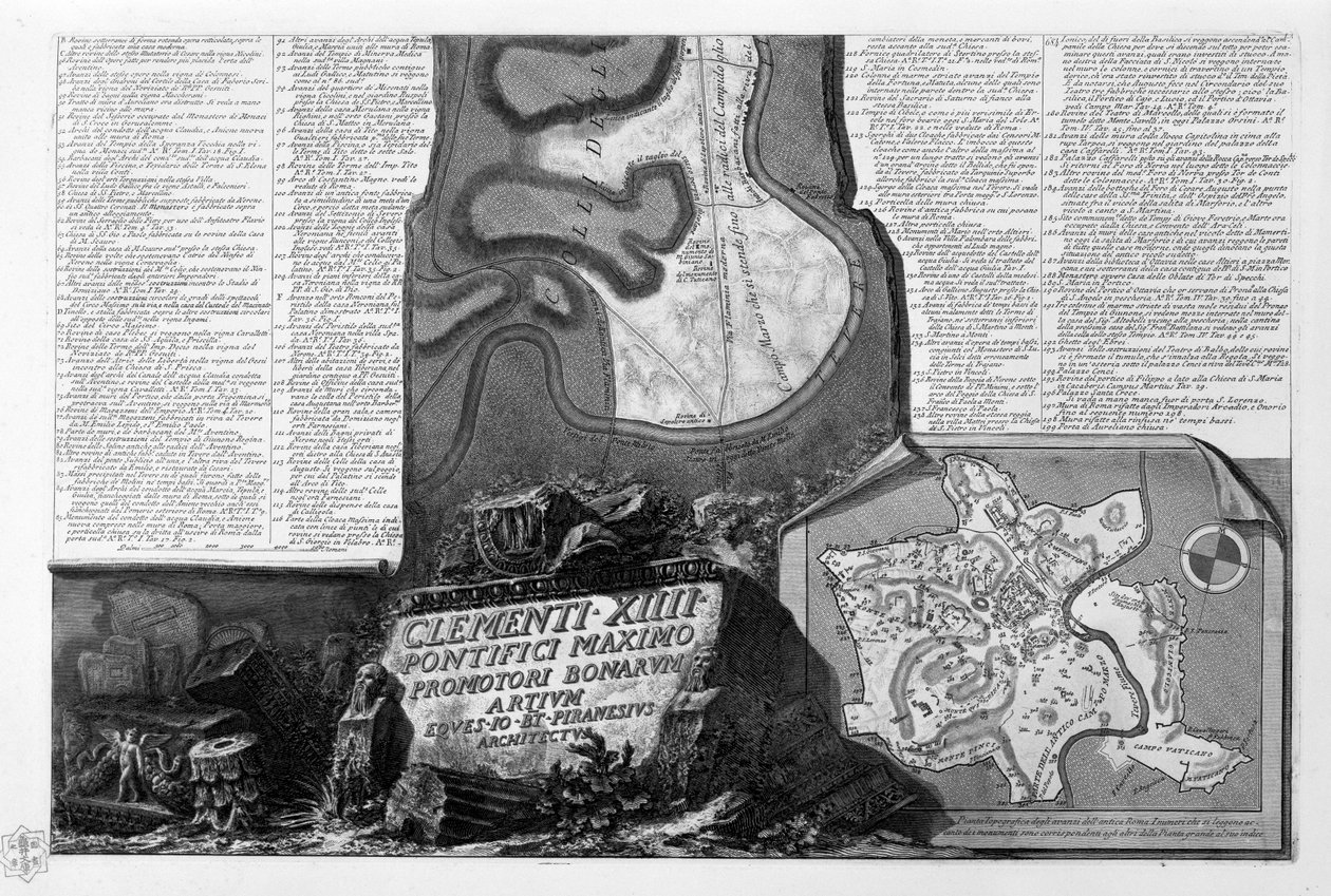 Map of Rome, part. 2 av Giovanni Battista Piranesi