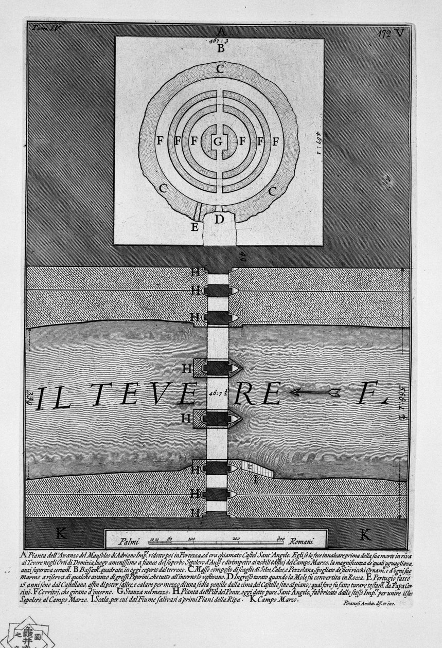 Hadrianus mausoleum av Giovanni Battista Piranesi