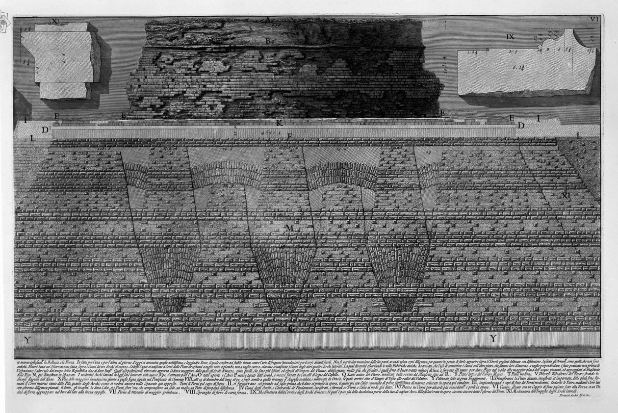 Mausoleum of Hadrian av Giovanni Battista Piranesi