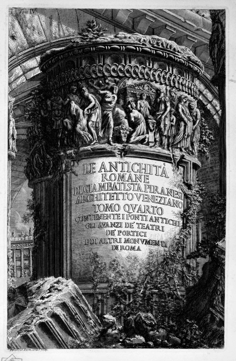 Titelsida för vol. 4 av Giovanni Battista Piranesi