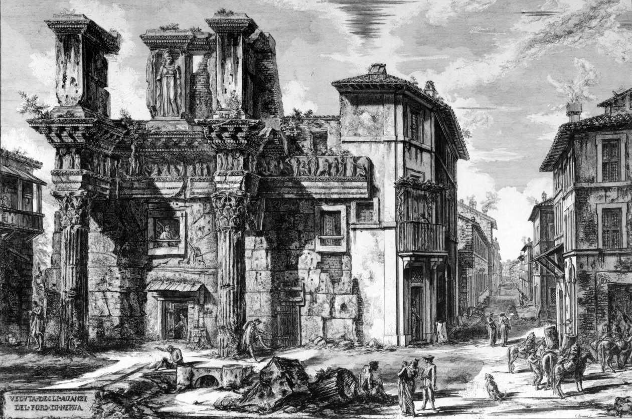 View of the Remains of the Forum of Nerva, från serien 