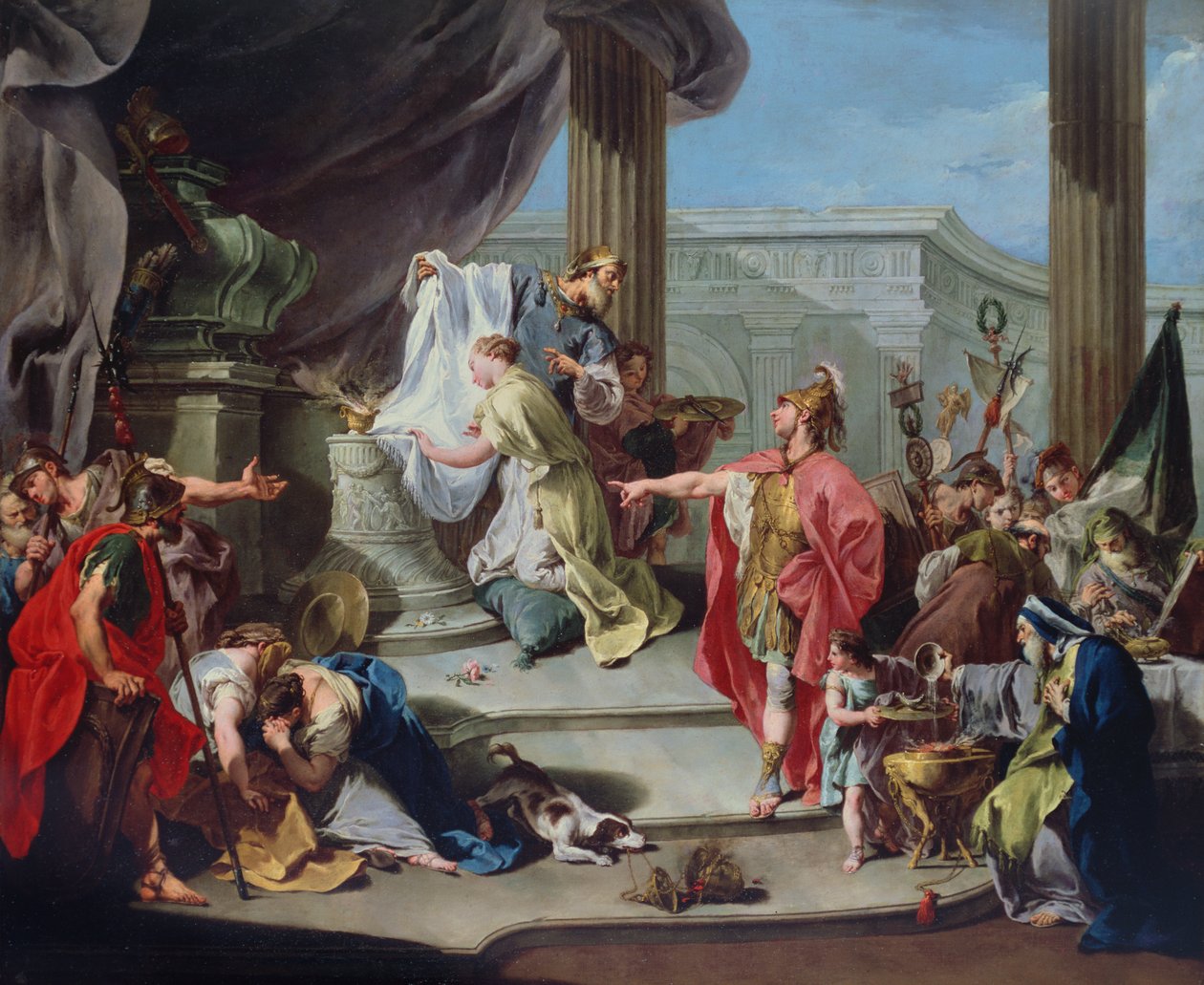 Offret av Polyxena, 1737 av Giovanni Battista Pittoni