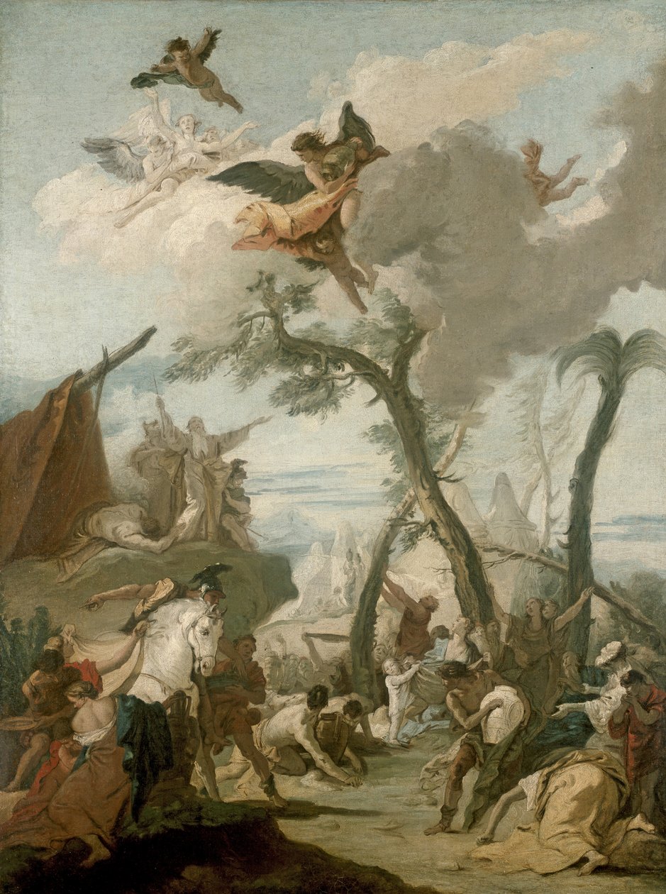 The Gathering of the Manna, 1700-talet av Giovanni Battista Tiepolo