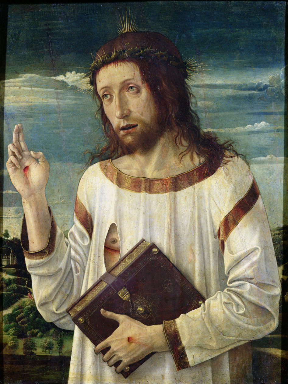 Christ Blessing swed av Giovanni Bellini