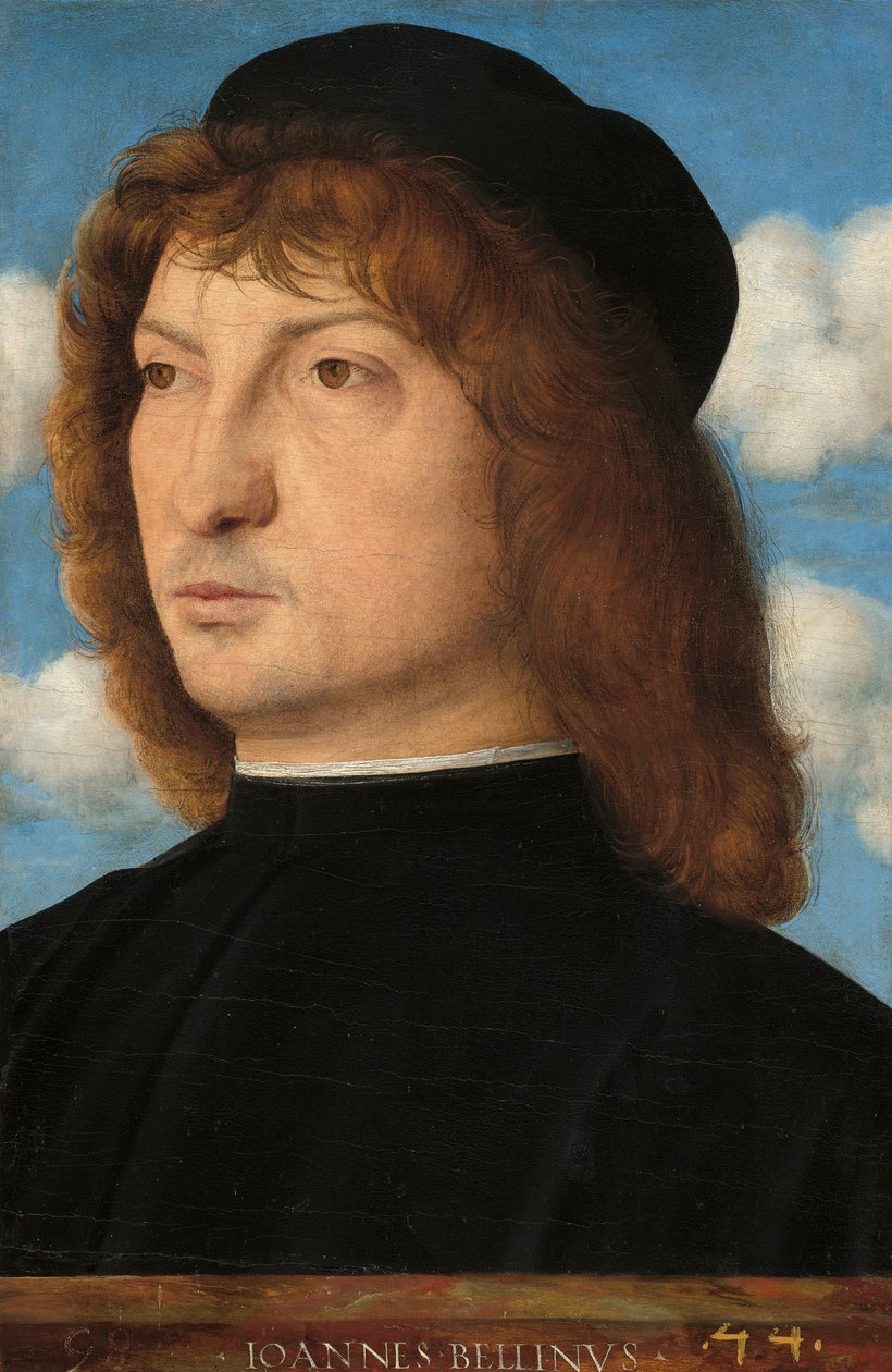 Porträtt av en venetiansk gentleman, ca 1500 (olja på panel överförd till panel) av Giovanni Bellini