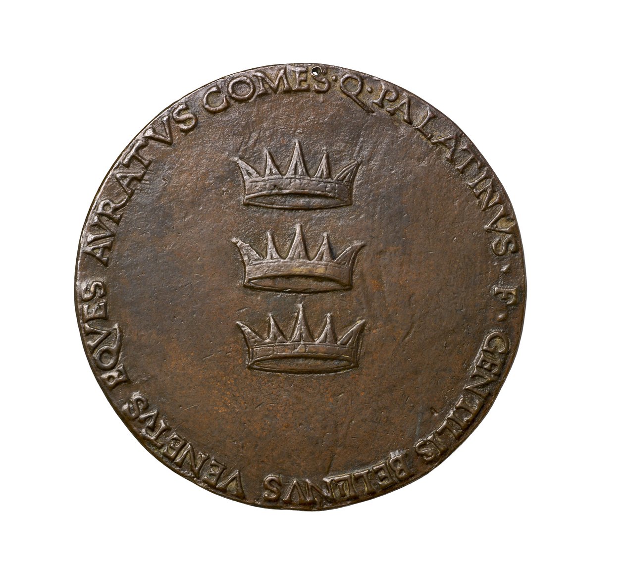 Renässansmedalj från Florens, ca 1480 (kopparbaserad legering) av Giovanni Bellini